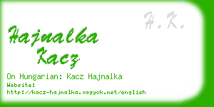 hajnalka kacz business card